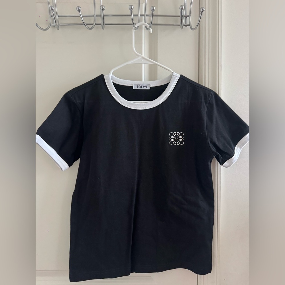 Loewe Black Tee with White Trim